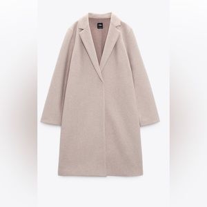 Zara Lapel Coat Sand
